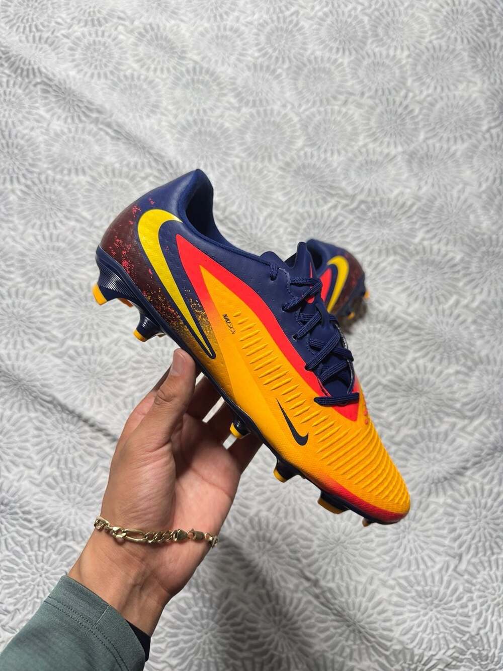 Nike Phantom 6 Low Erling Haaland Orange Soccer Cleats Size 8.5 HQ2314-800